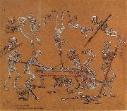 James Ensor Skeletons Playing Billiards oil painting
